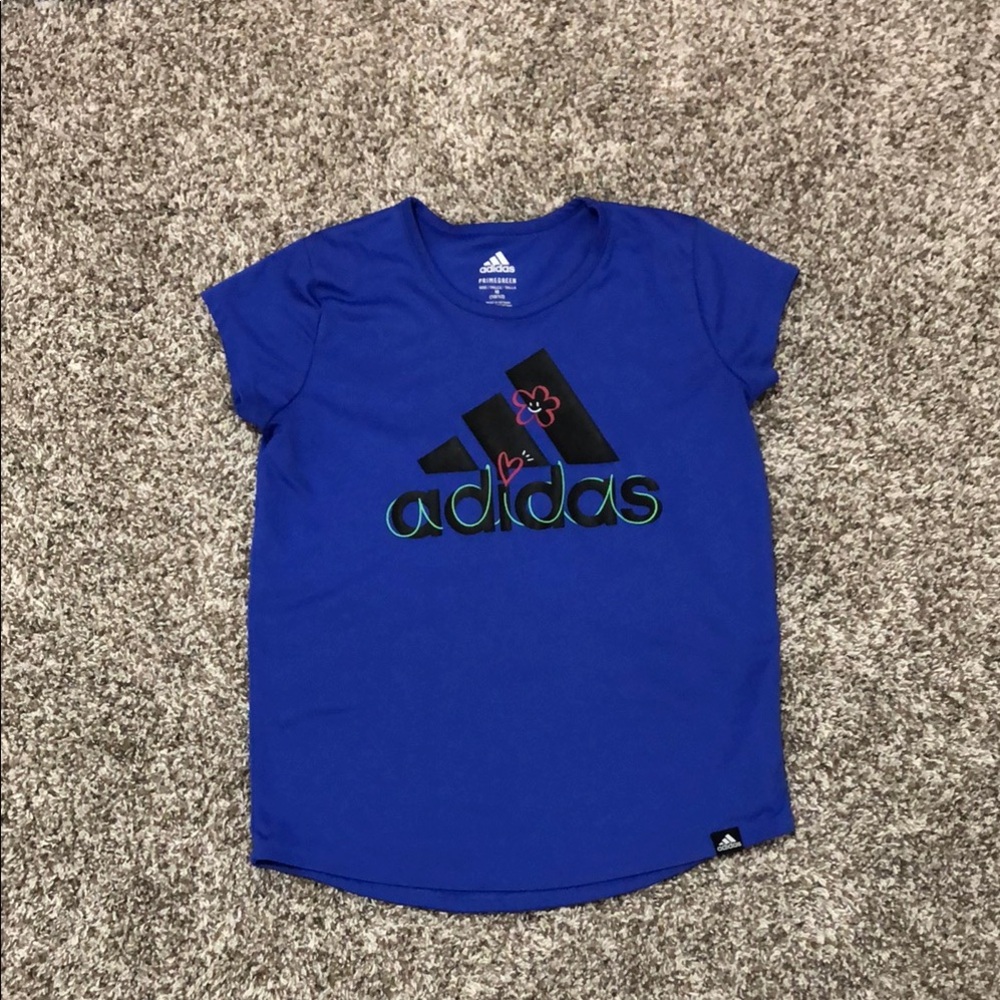 Adidas Blue Short Sleeve Performance Tee